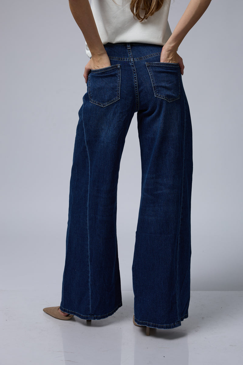 ג'ינס רחב+רוכסן