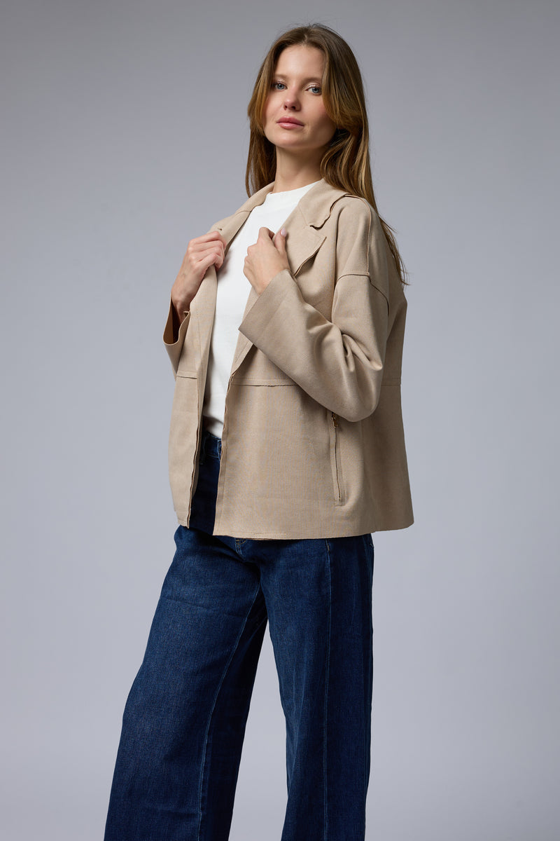 ג'קט סוויד רוכסנים