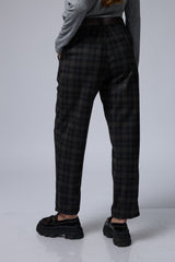 מכנס משובץ+חגורה