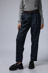 מכנס משובץ+חגורה