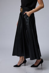 VEGAN חצאית+חגורת פרח זהב