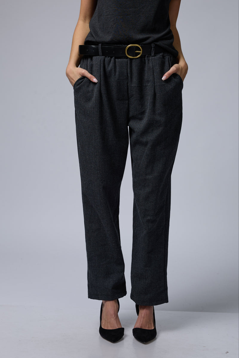 מכנס גומי+חגורה