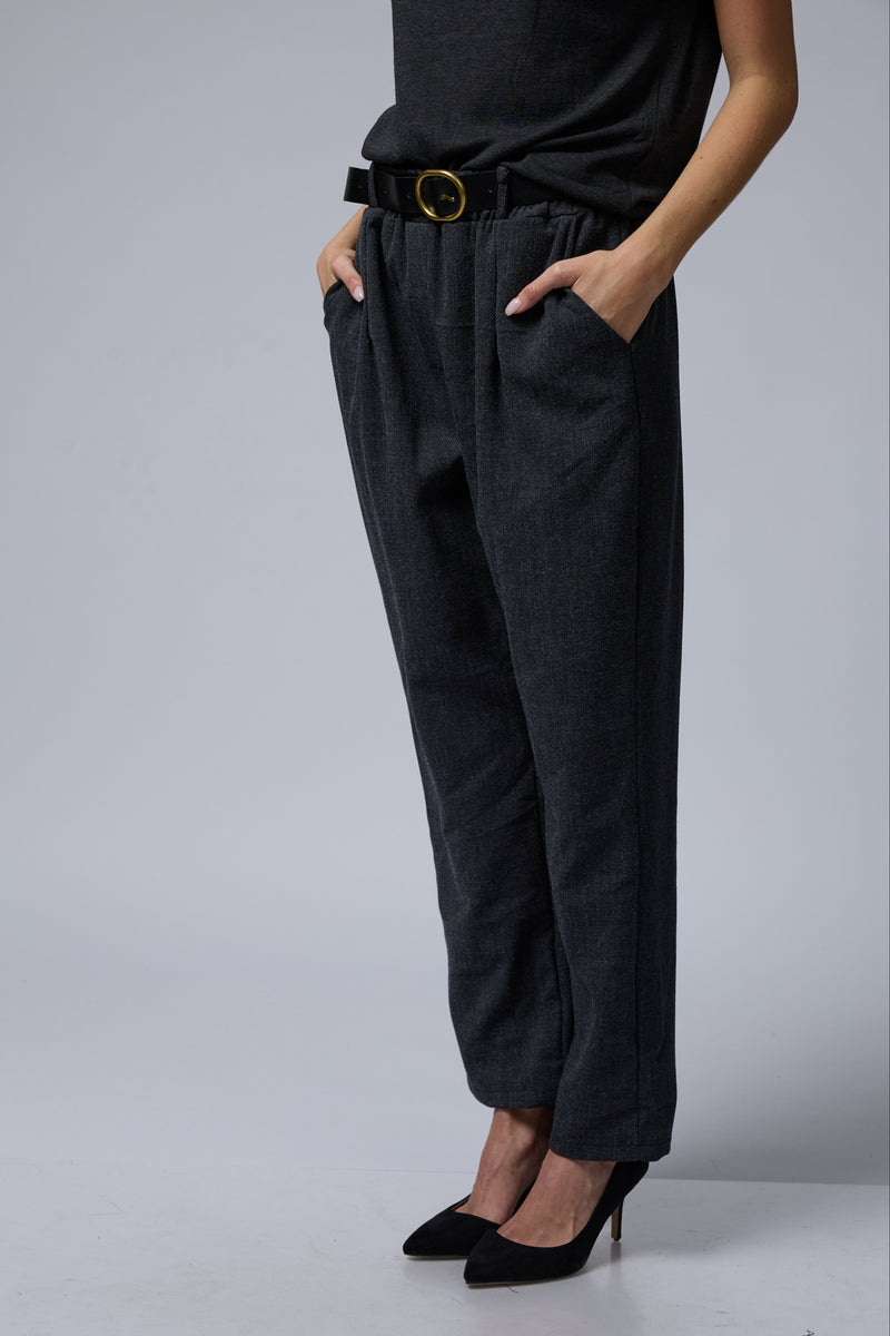 מכנס גומי+חגורה