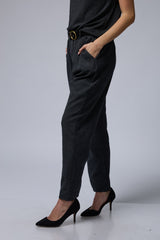 מכנס גומי+חגורה