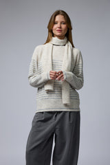 סריג שילוב פסים+צעיף