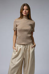 טופ ריב יהלומים חצי שרוול