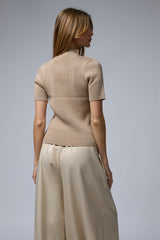 טופ ריב יהלומים חצי שרוול