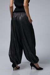 MOON מכנס מטאלי גומי