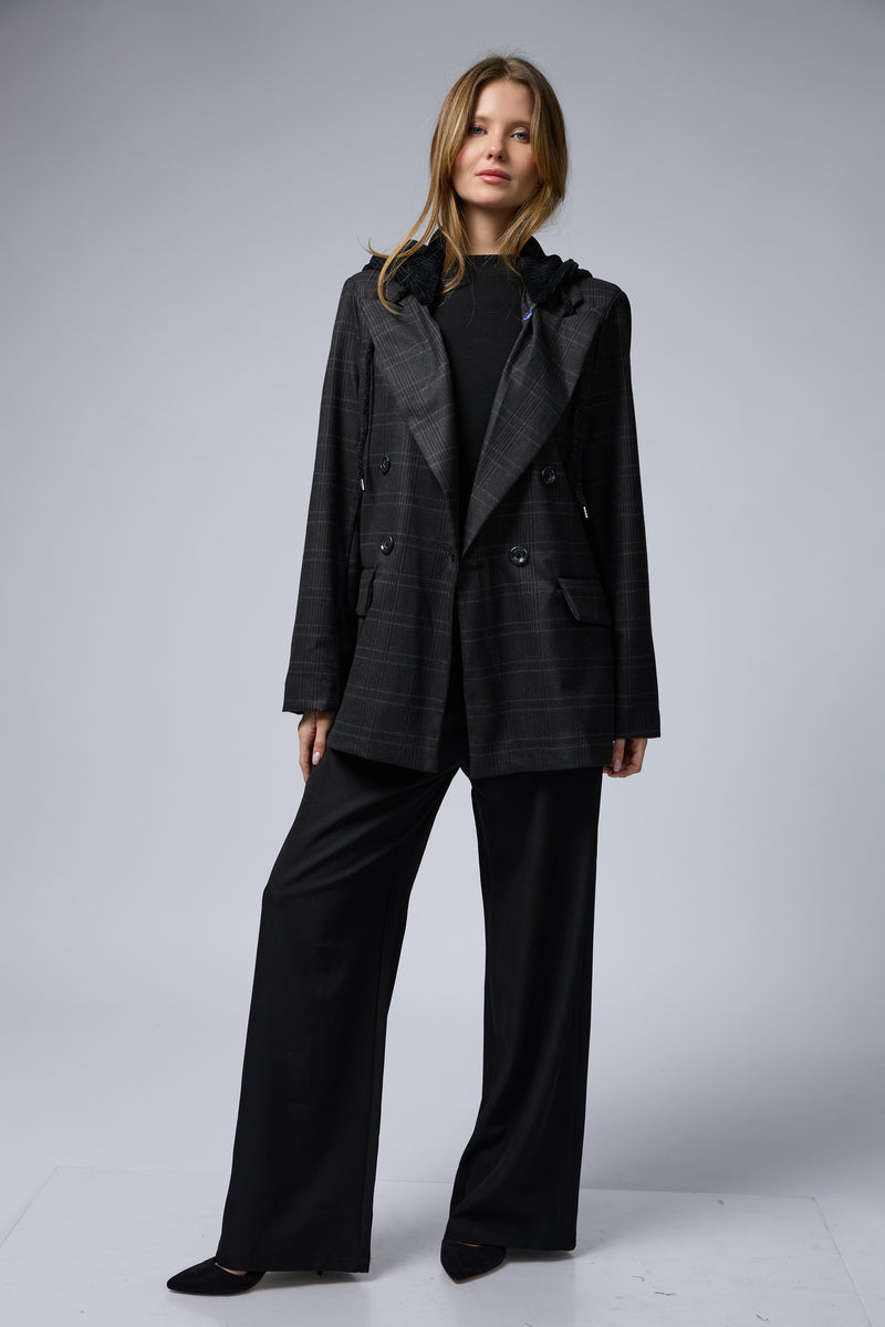 ג'קט משובץ קפוצ'ון קורדרוי