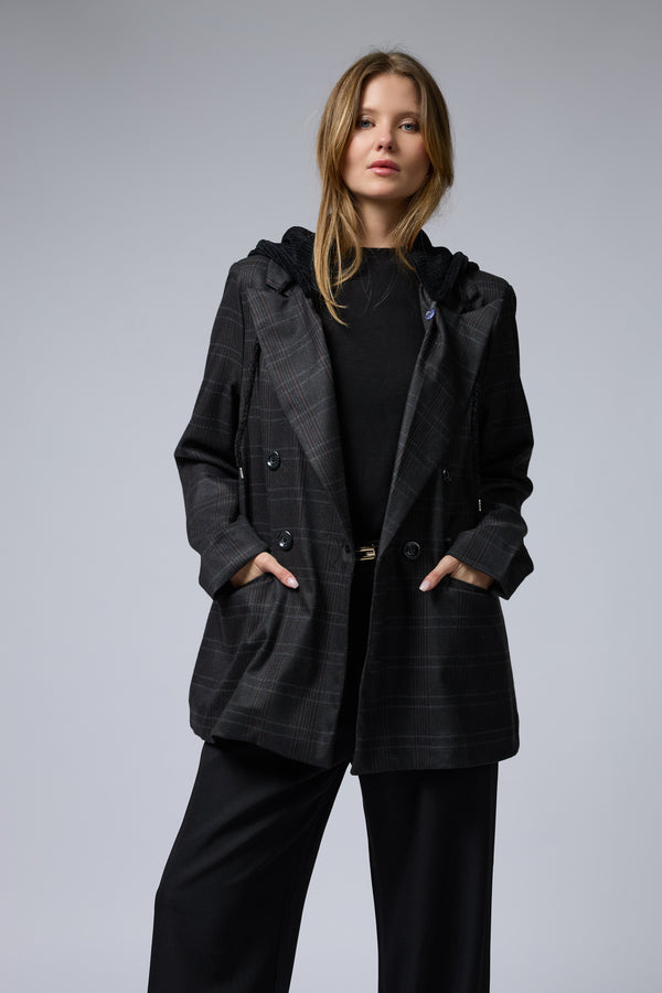 ג'קט משובץ קפוצ'ון קורדרוי