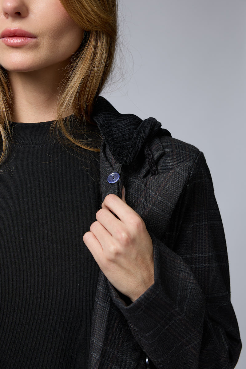 ג'קט משובץ קפוצ'ון קורדרוי