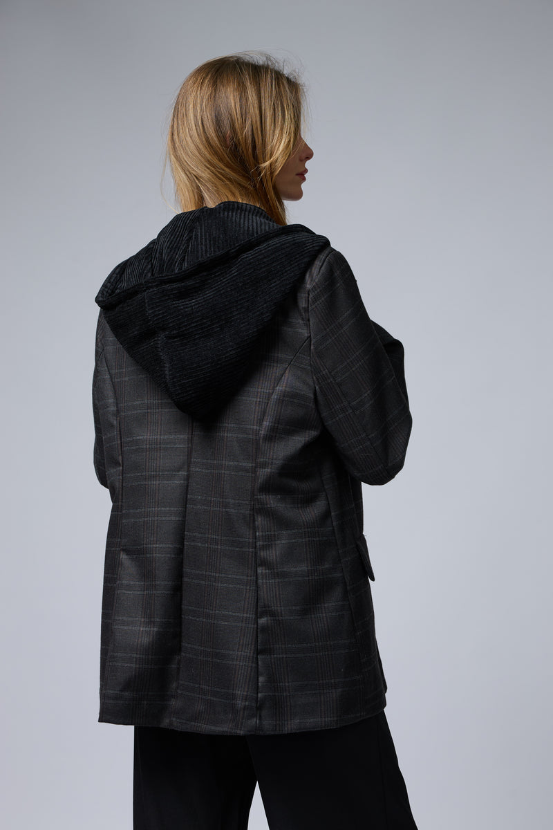 ג'קט משובץ קפוצ'ון קורדרוי