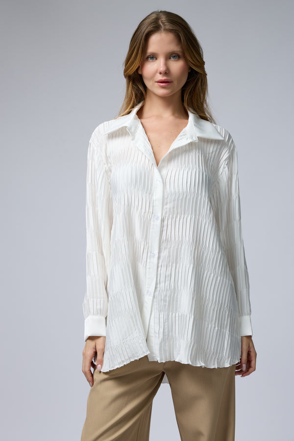 מכופתרת פליסה סאטן