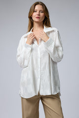 מכופתרת פליסה סאטן