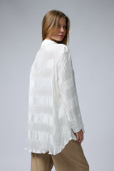 מכופתרת פליסה סאטן