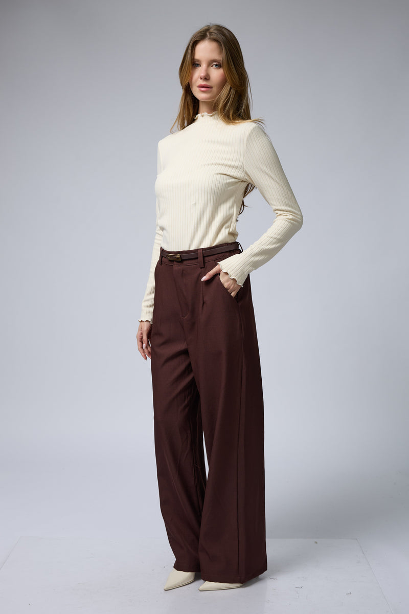 RON מכנס מחוייט חגורת זהב