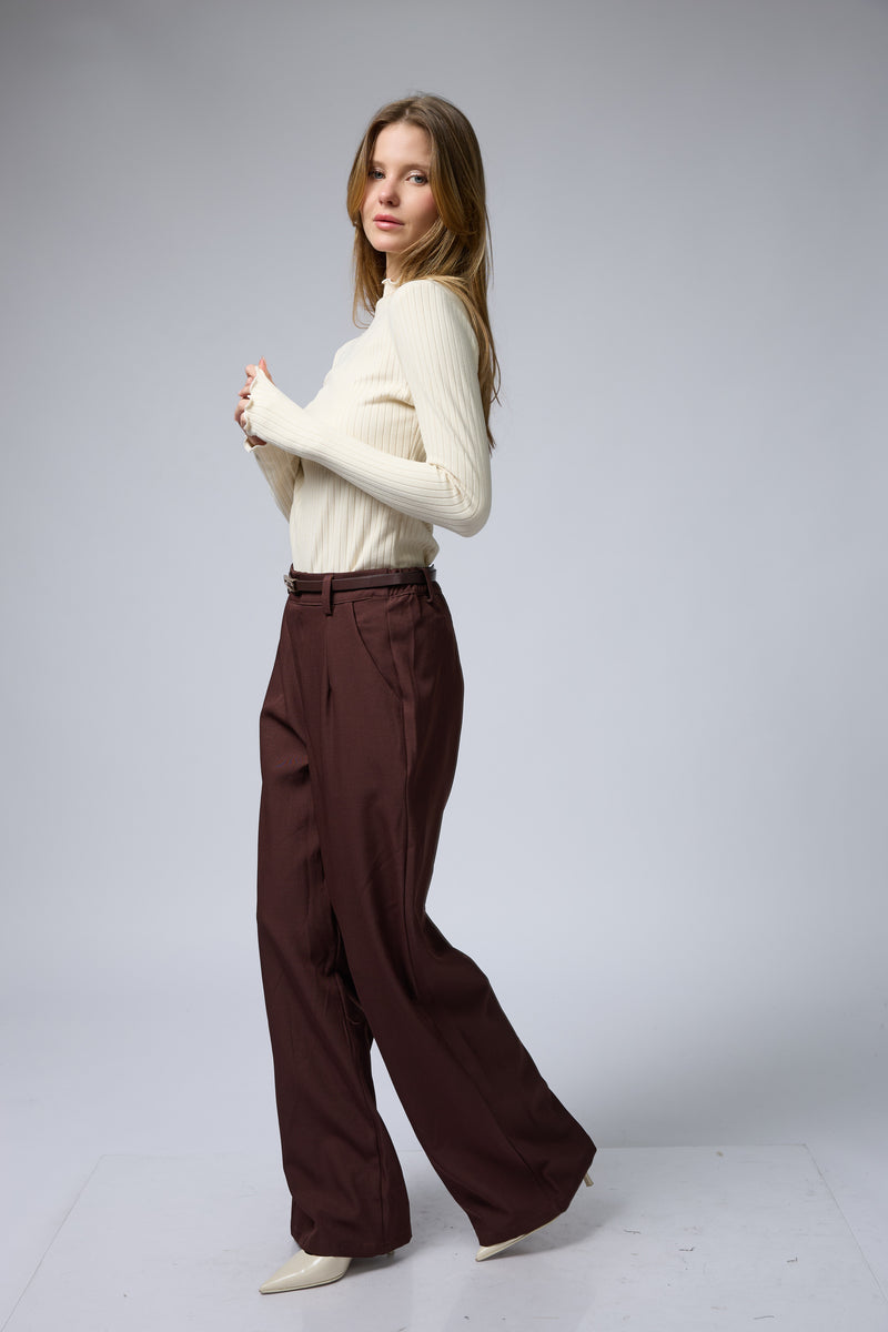 RON מכנס מחוייט חגורת זהב