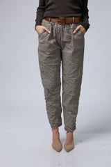 מכנס משובץ+חגורה