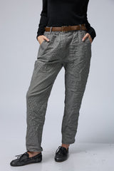 מכנס משובץ+חגורה