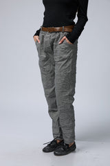 מכנס משובץ+חגורה