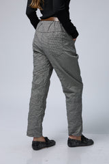 מכנס משובץ+חגורה