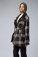 ג'קט משובץ צווארון קורדרוי