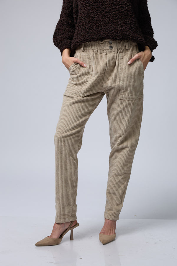 מכנס קורדרוי 2 כיסים+גומי