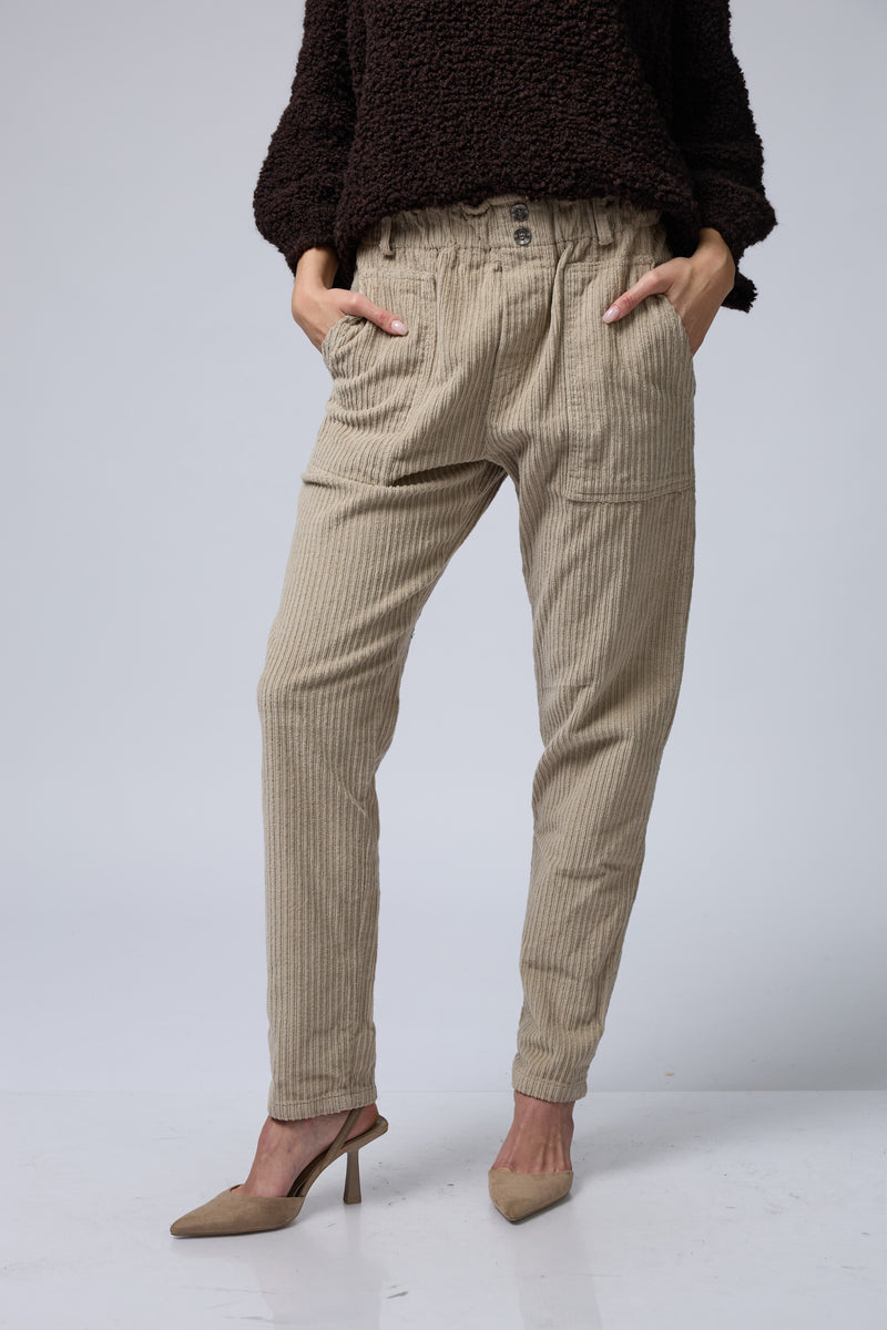 מכנס קורדרוי 2 כיסים+גומי