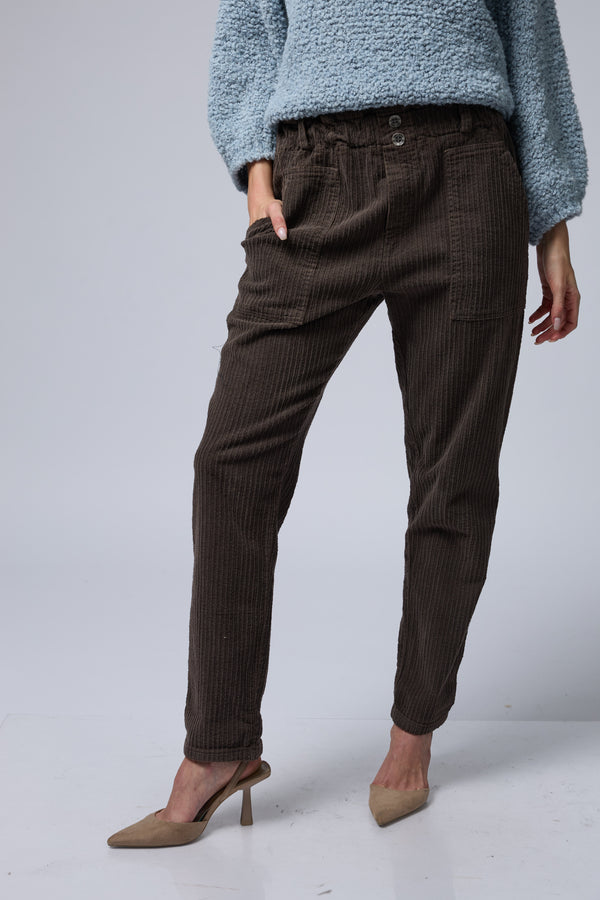 מכנס קורדרוי 2 כיסים+גומי