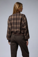 ג'קט משובץ רוכסן