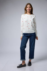 סריג ניקי רקמת לבבות