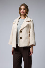 מעיל צמר כפתורי זהב גדולים