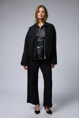 ג'קט צמרי בטנה מנומרת