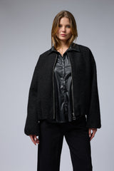 ג'קט צמרי בטנה מנומרת