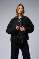 ג'קט צמרי בטנה מנומרת