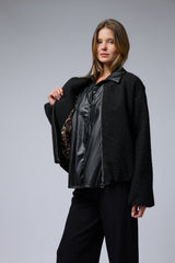 ג'קט צמרי בטנה מנומרת