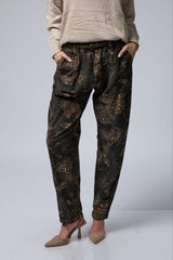 מכנס קורדרוי מנומר+חגורה