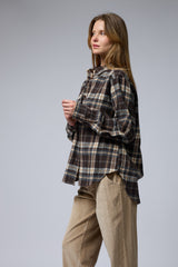 מכופתרת משובצת פלנל