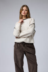 סריג ניקי פס בשרוול