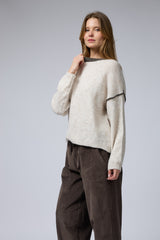 סריג ניקי פס בשרוול