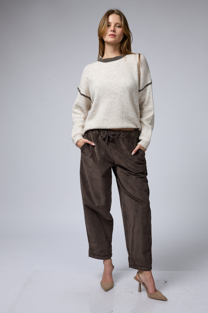 מכנס גומי קטיפה