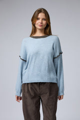 סריג ניקי פס בשרוול