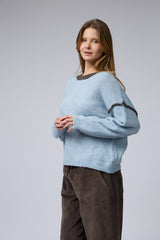 סריג ניקי פס בשרוול