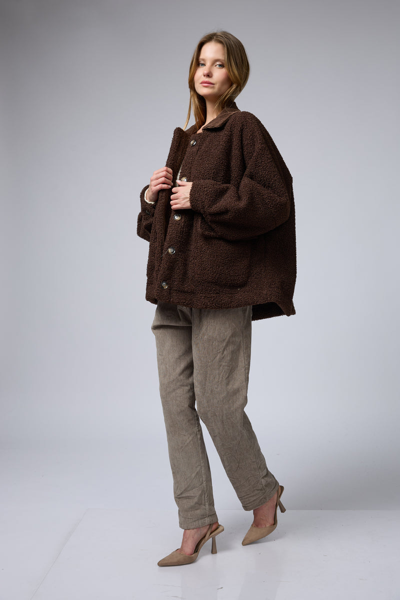 ג'קט בוקלה צווארון קורדרוי