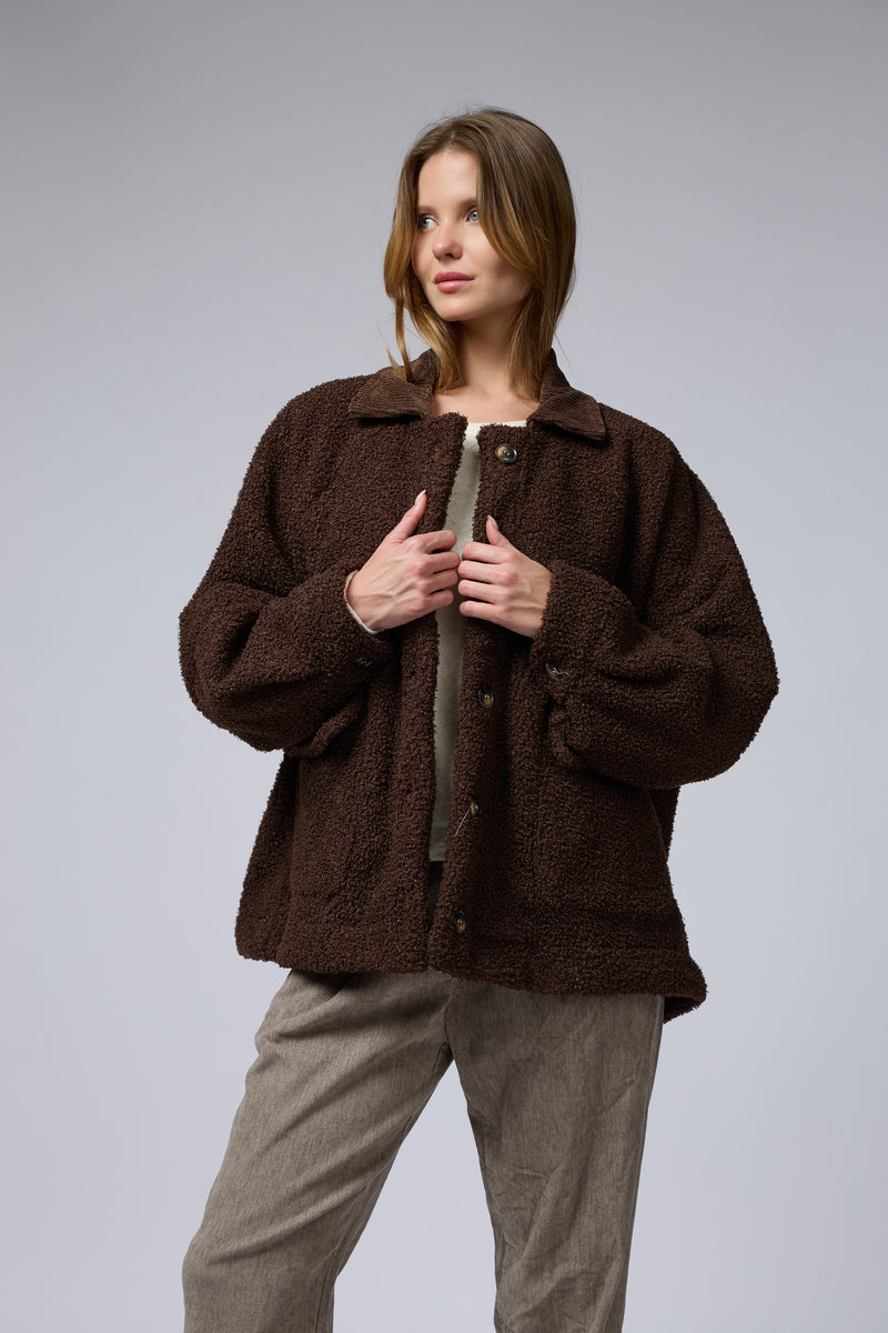 ג'קט בוקלה צווארון קורדרוי