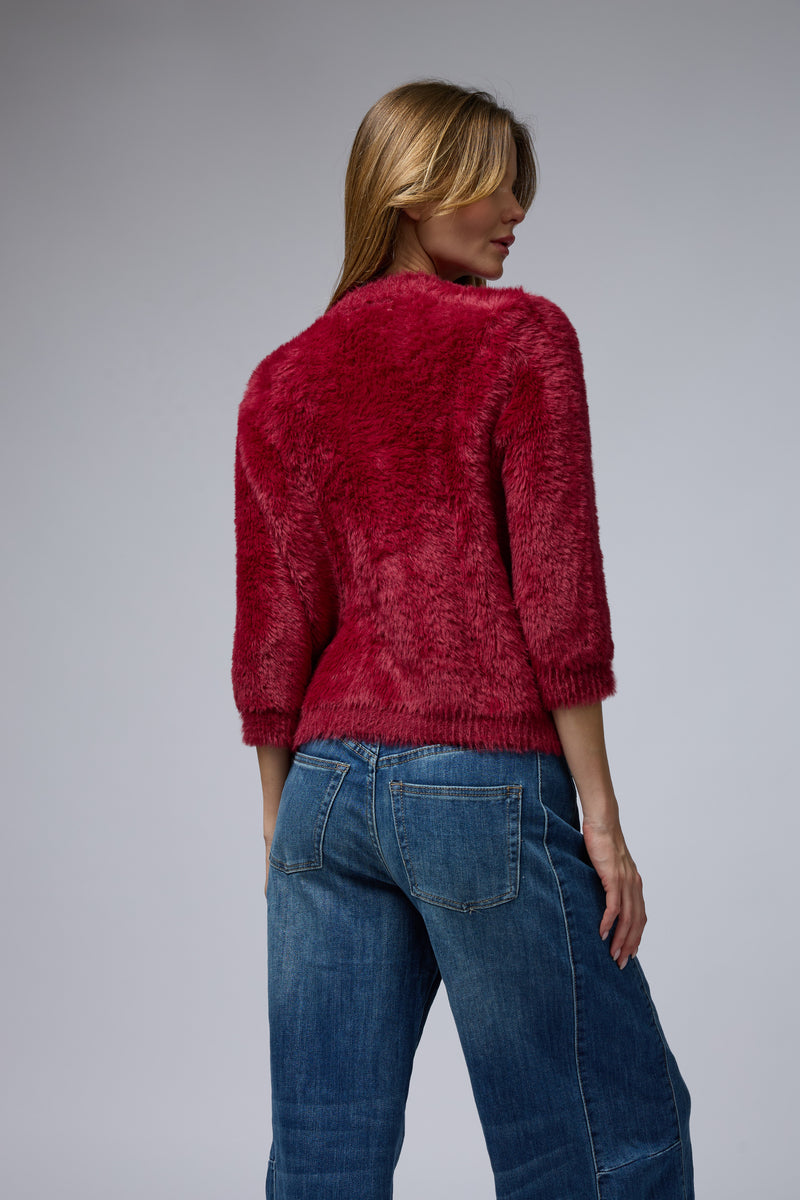 ג'קט פרוותי כפתור פרח