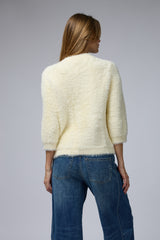 ג'קט פרוותי כפתור פרח