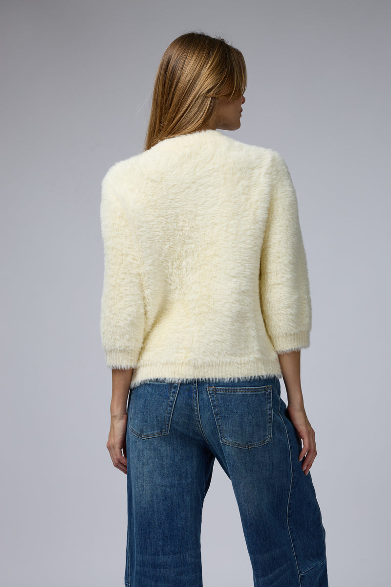 ג'קט פרוותי כפתור פרח