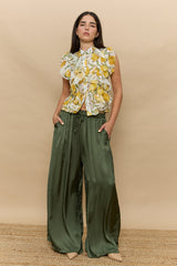 מכנס סאטן רחב