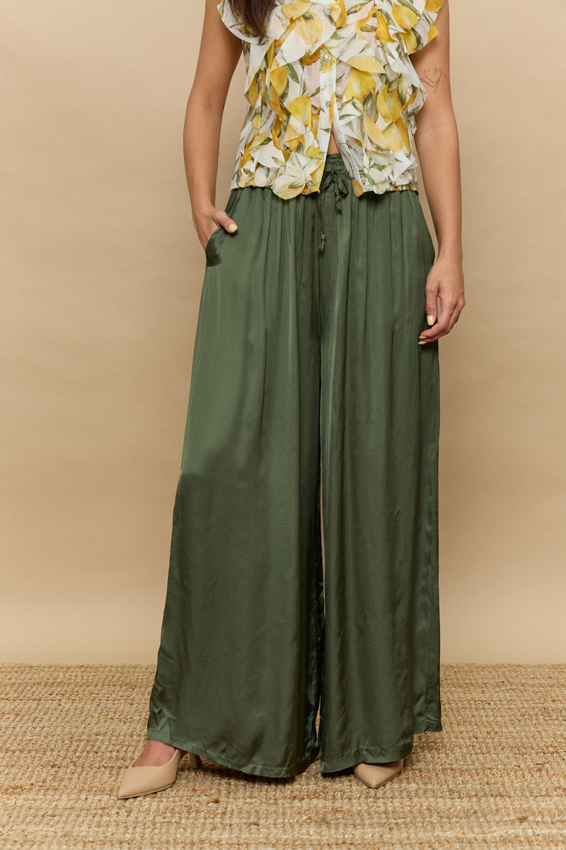 מכנס סאטן רחב